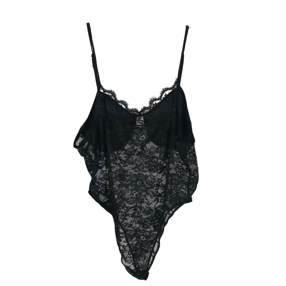 LINGERIE - Women's Shein Black Floral Lace Teddy. Size 2XL